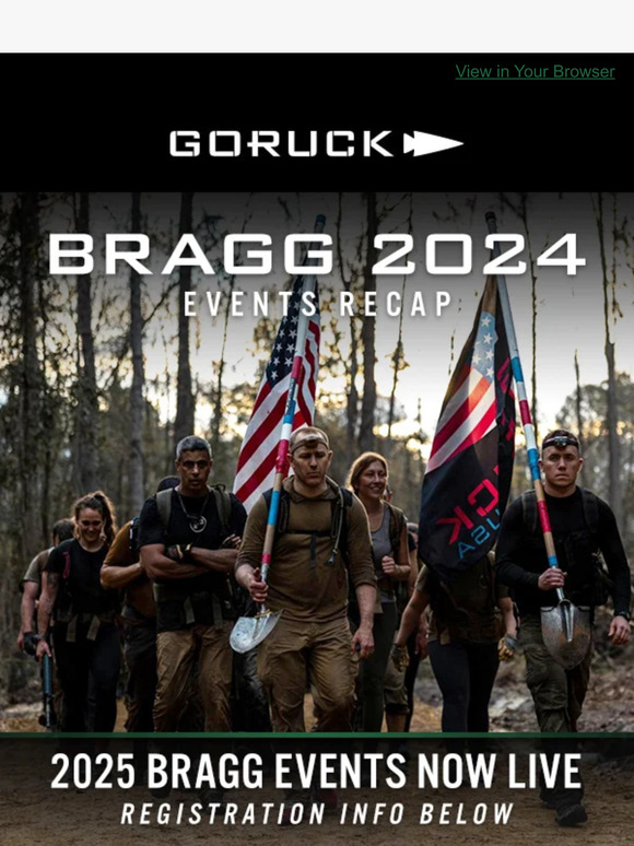 GORUCK Choose Your Adventure More Events Coming to Bragg in 2025