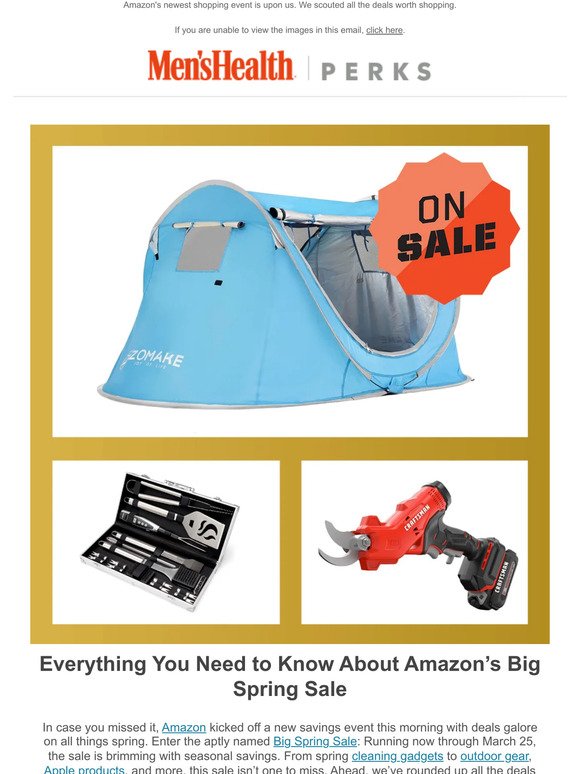 PSA: Amazon's Big Spring Sale Just Started (and the Deals Are Actually Good)