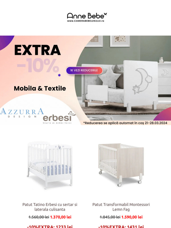 💥-10%EXTRA la Mobila și Accesorii NANAN! 🚀