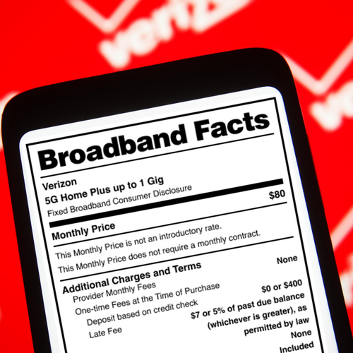 Verizon Is First Major ISP to Roll Out Broadband 'Nutrition Labels'