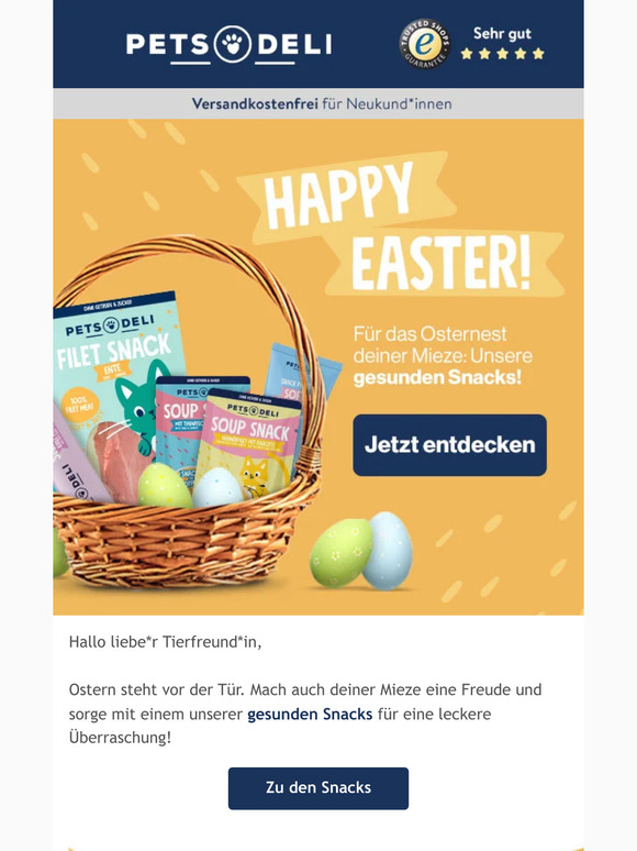 Osterleckereien für deine Mieze!