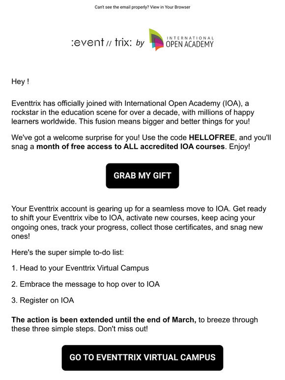 LAST CALL: Eventtrix is joining International Open Academy!
