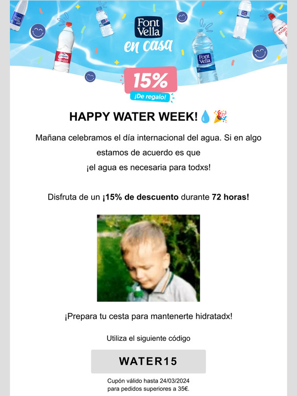 ¡15% MENOS POR LA WATER WEEK! 💧🎉