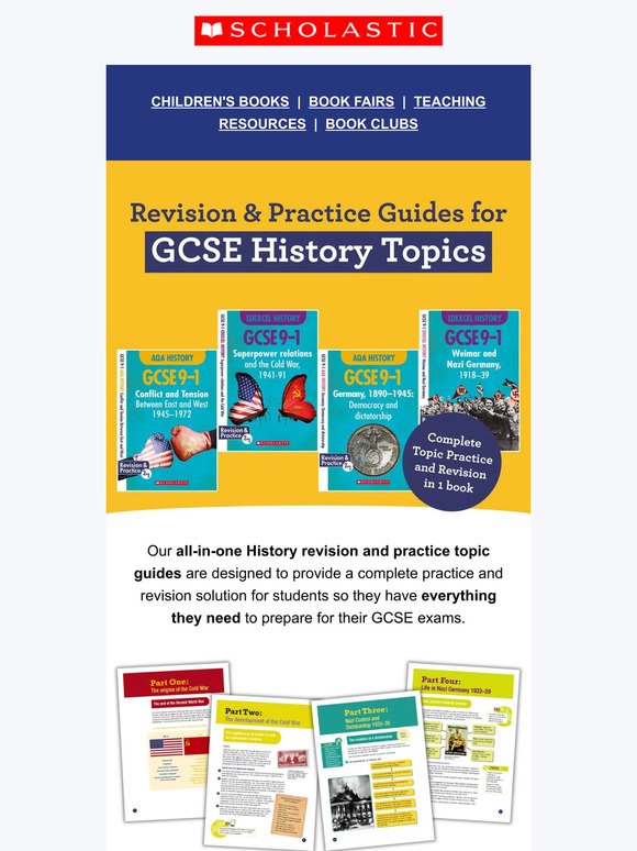 Scholastic: GCSE History Topics All-in-one Study Guides | Milled