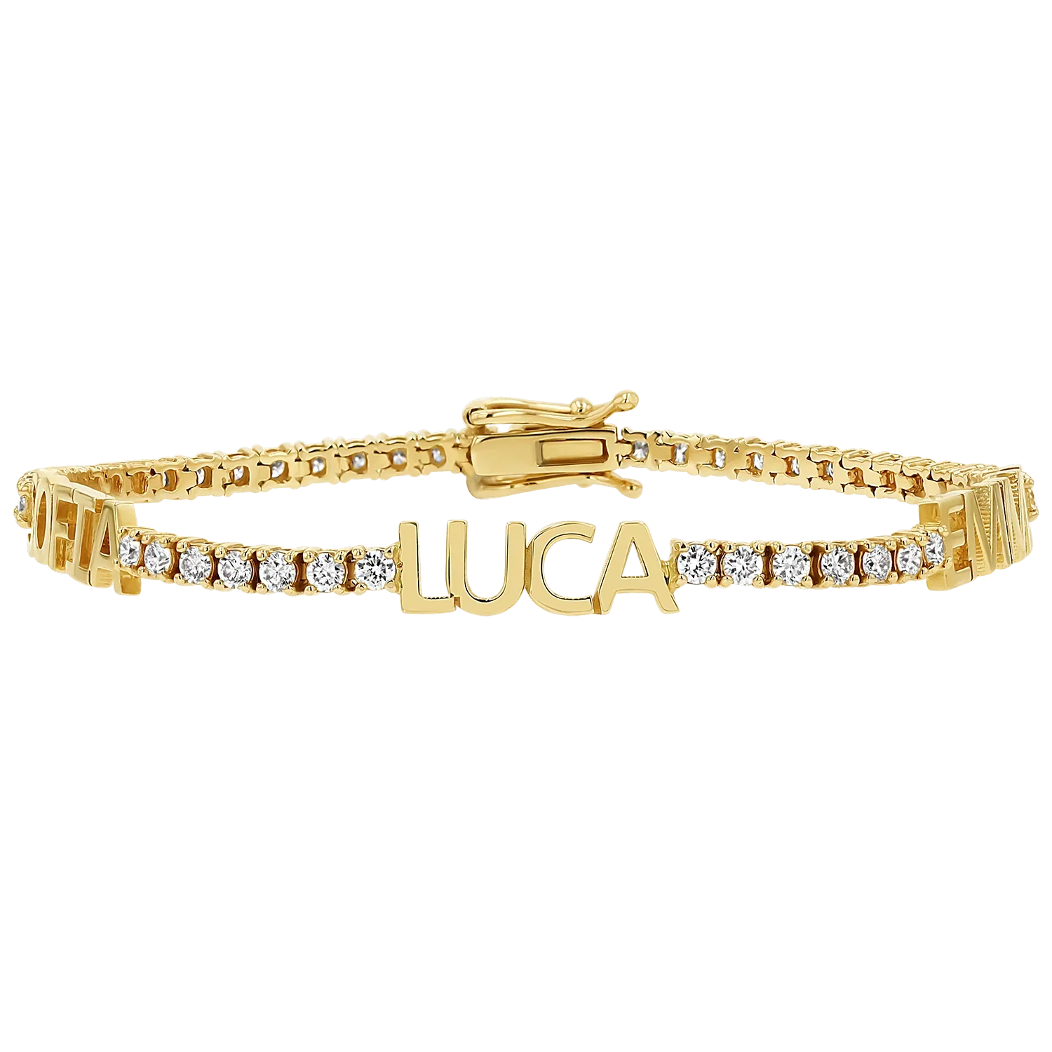 Image of Custom Diamond Name Tennis Bracelet