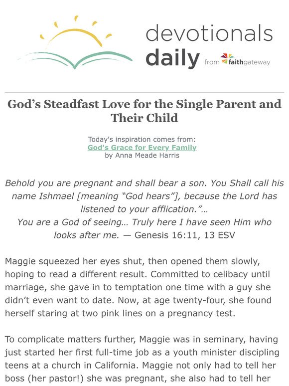 how does God feel about single parents?
