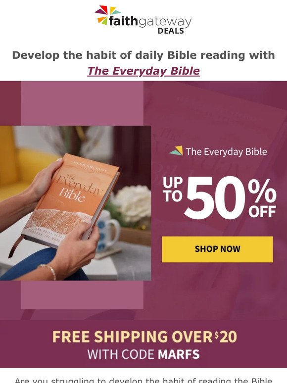 develop the habit of daily Bible reading
