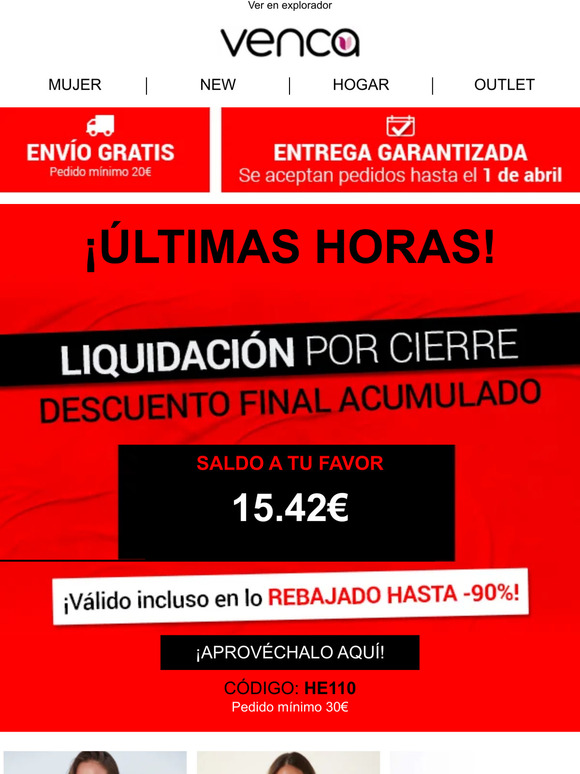 Solo tienes hasta medianoche 🌙 para gastar tus 15.42€