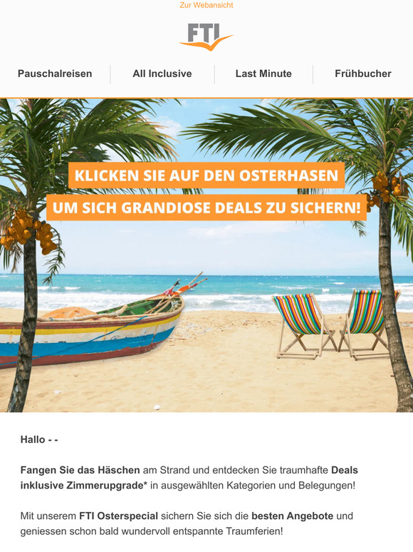 ☼ FTI Osterspecial - Traumdeals mit gratis Zimmerupgrade*! ☼