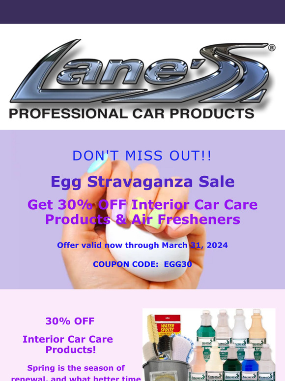 Egg Stravaganza of Savings at Lane's Car Products