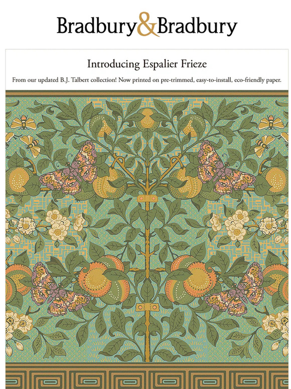 New! Espalier Frieze from our B.J. Talbert collection