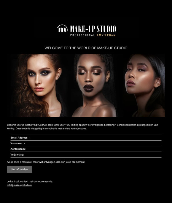 NL - Webshop: Welcome to the world of Make-up Studio!