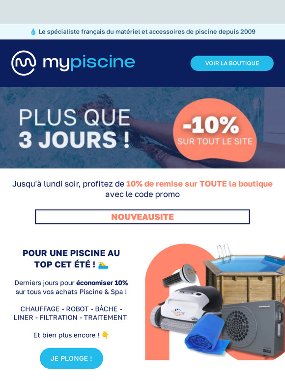 Dernière chance : -10% sur tout le site 🎉