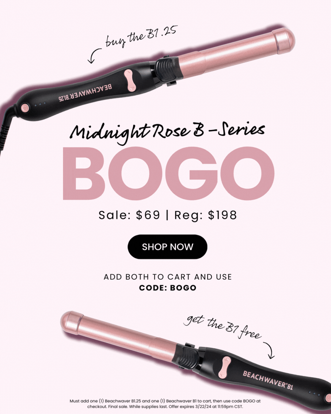 Beachwaver Today only! FREE Beachwaver B1 with 69 Beachwaver B1.25 purchase 📣 Milled