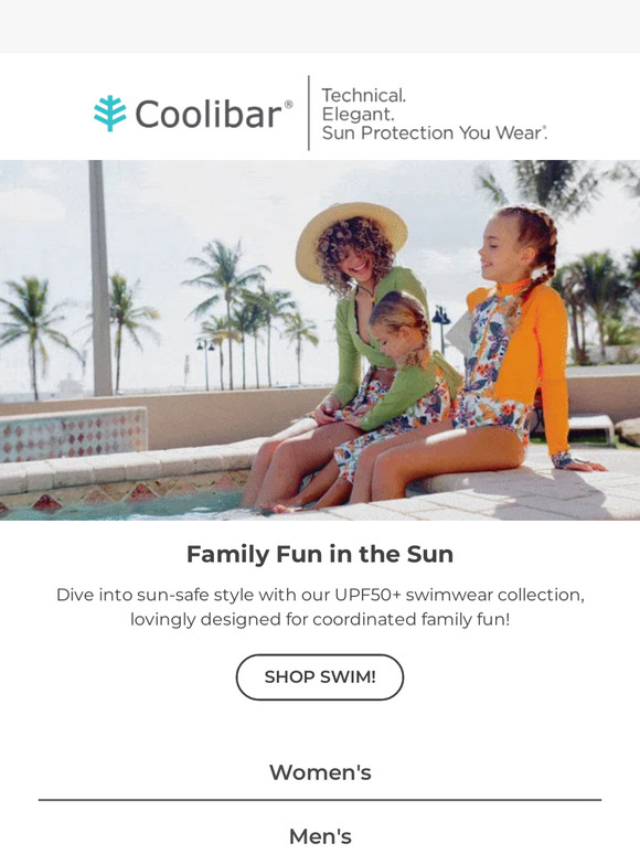 coolibar on X: Coordinating swimsuits for the entire family not