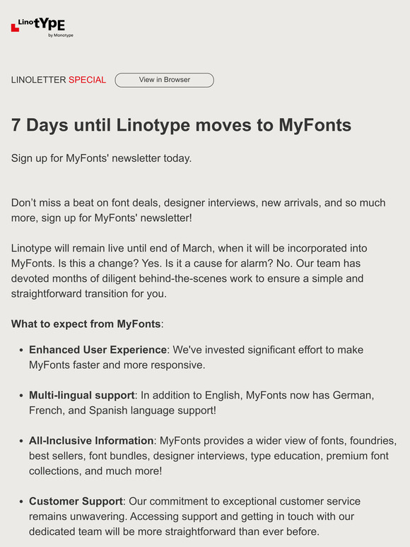Reminder: Linotype makes a move ...
