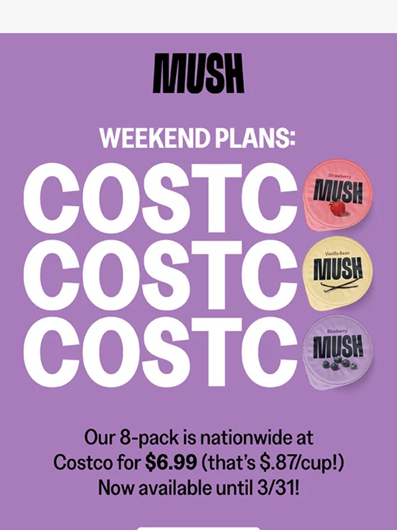 Weekend plans: Costco trip.