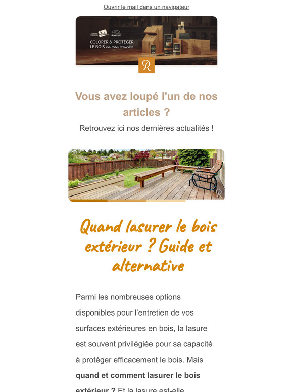 Quand lasurer le bois extérieur ? Guide et alternative