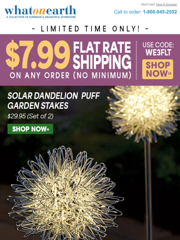 What On Earth Catalog Flat Shipping Rates for Smooth Deliveries! Milled