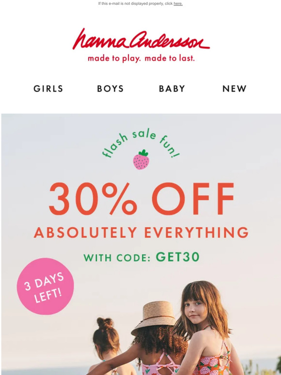 Hanna Andersson Email Newsletters Shop Sales, Discounts, and Coupon Codes
