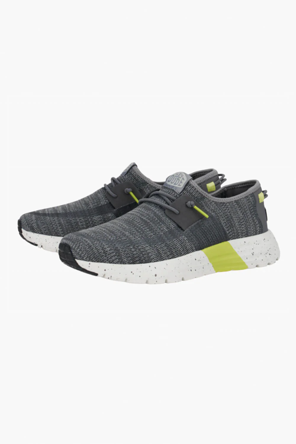 Image of HEYDUDE Men's Sirocco Sport Mode Shoes in Heather Grey Charcoal