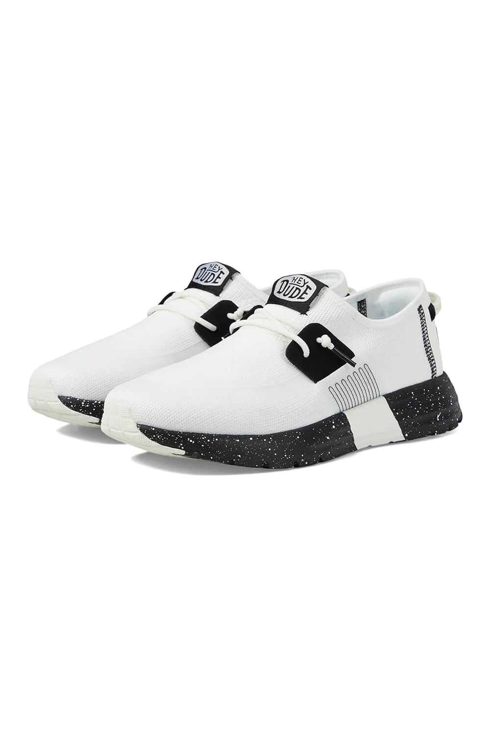 Image of HEYDUDE Men's Sirocco Sport Mode Shoes in Black/White