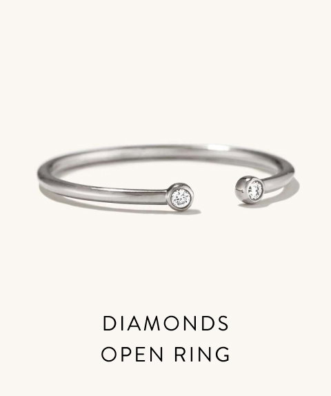 Diamonds Open Ring.