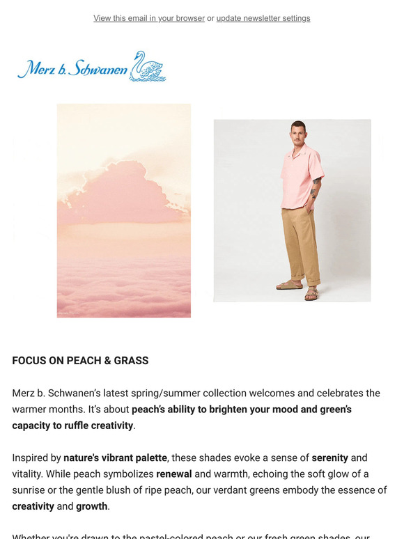 Merz b. Schwanen: New Colors In Focus: Peach & Green! | Milled