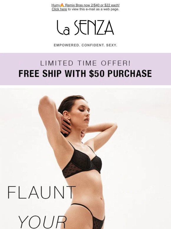 La Senza also offers non-pushup bras with full coverage.Perfect