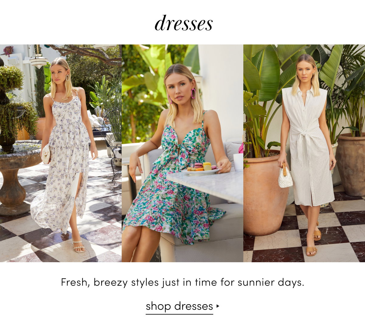 Shop dresses.