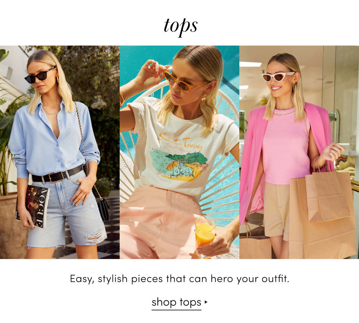 Shop tops.
