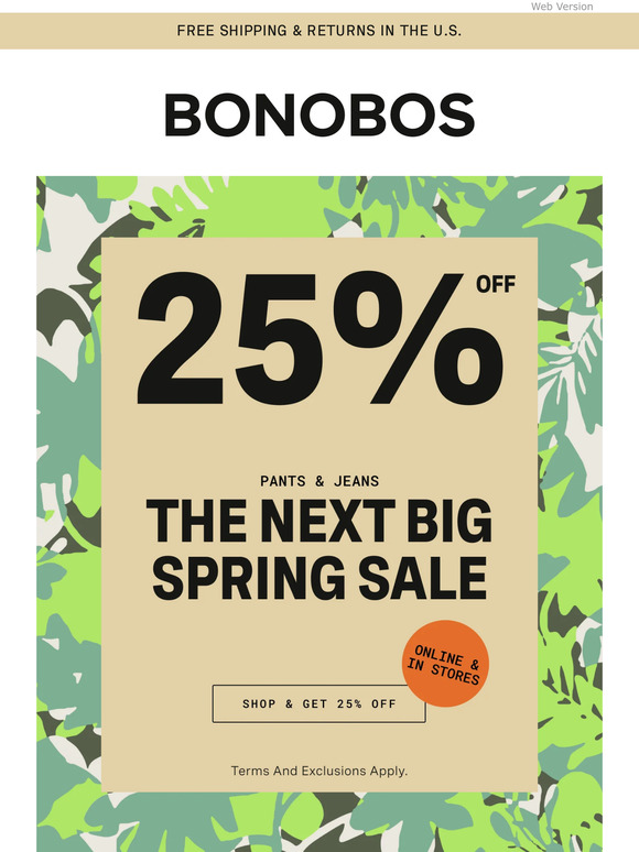 Bonobos Email Newsletters Shop Sales, Discounts, and Coupon Codes