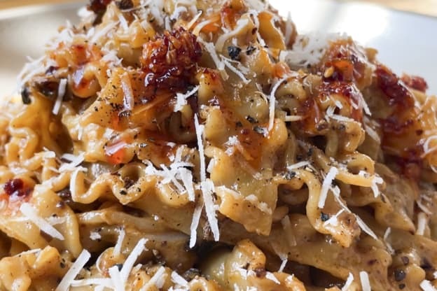 This Beloved Condiment Is the Secret Ingredient in My Favorite Creamy Pasta