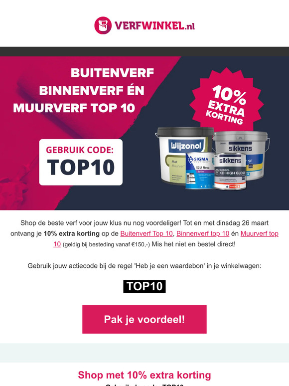 ⚡️De beste verf nu met 10% extra korting