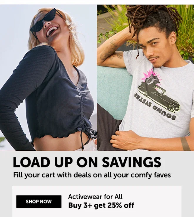 Activewear Buy 3+ Get 25% Off