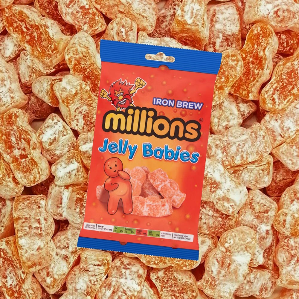 Image of Millions Iron Brew Jelly Babies 180g