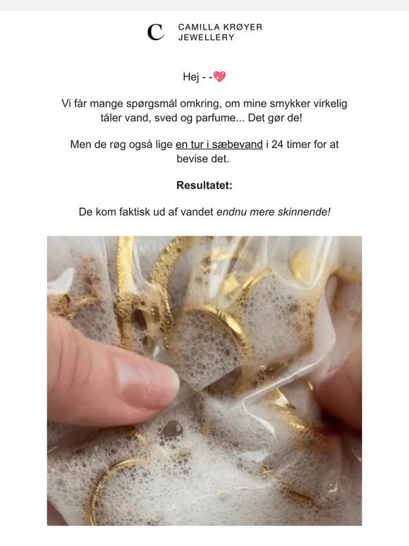 Er mine smykker virkelig vandfaste?