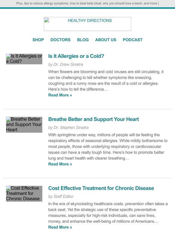 Healthy Directions: Allergies or a Cold? How to Tell the Difference ...