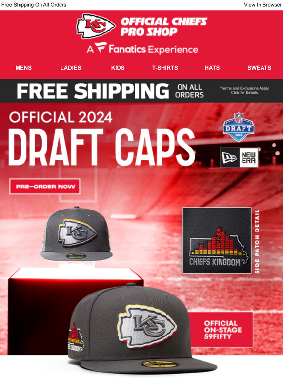 Kansas City Chiefs Shop NEW ARRIVAL! 2024 Chiefs Draft Caps Milled