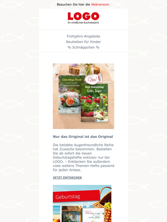 💐 Frühjahrs-Angebote und Neuheiten für Kinder