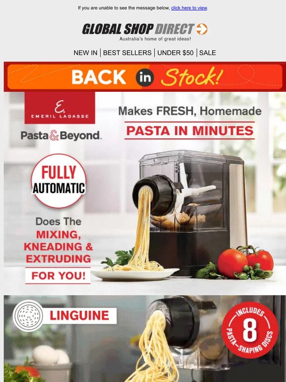 Back In Stock: Emeril Pasta & Beyond