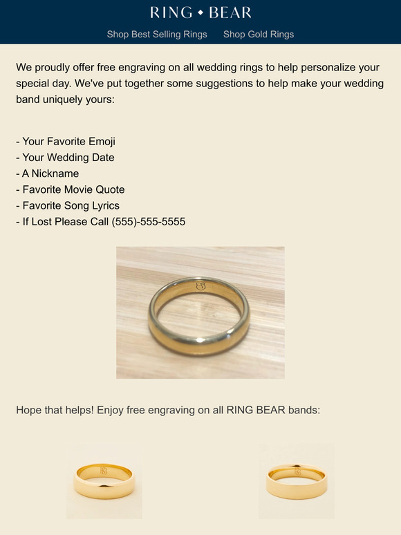 6 Ideas for Engraving Your Wedding Band