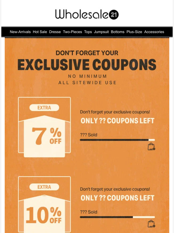 🔔Don't forget your exclusive coupons!