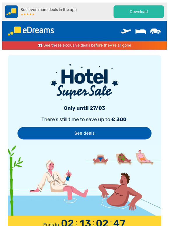 ⏱️ Last chance for Hotel Super Sale