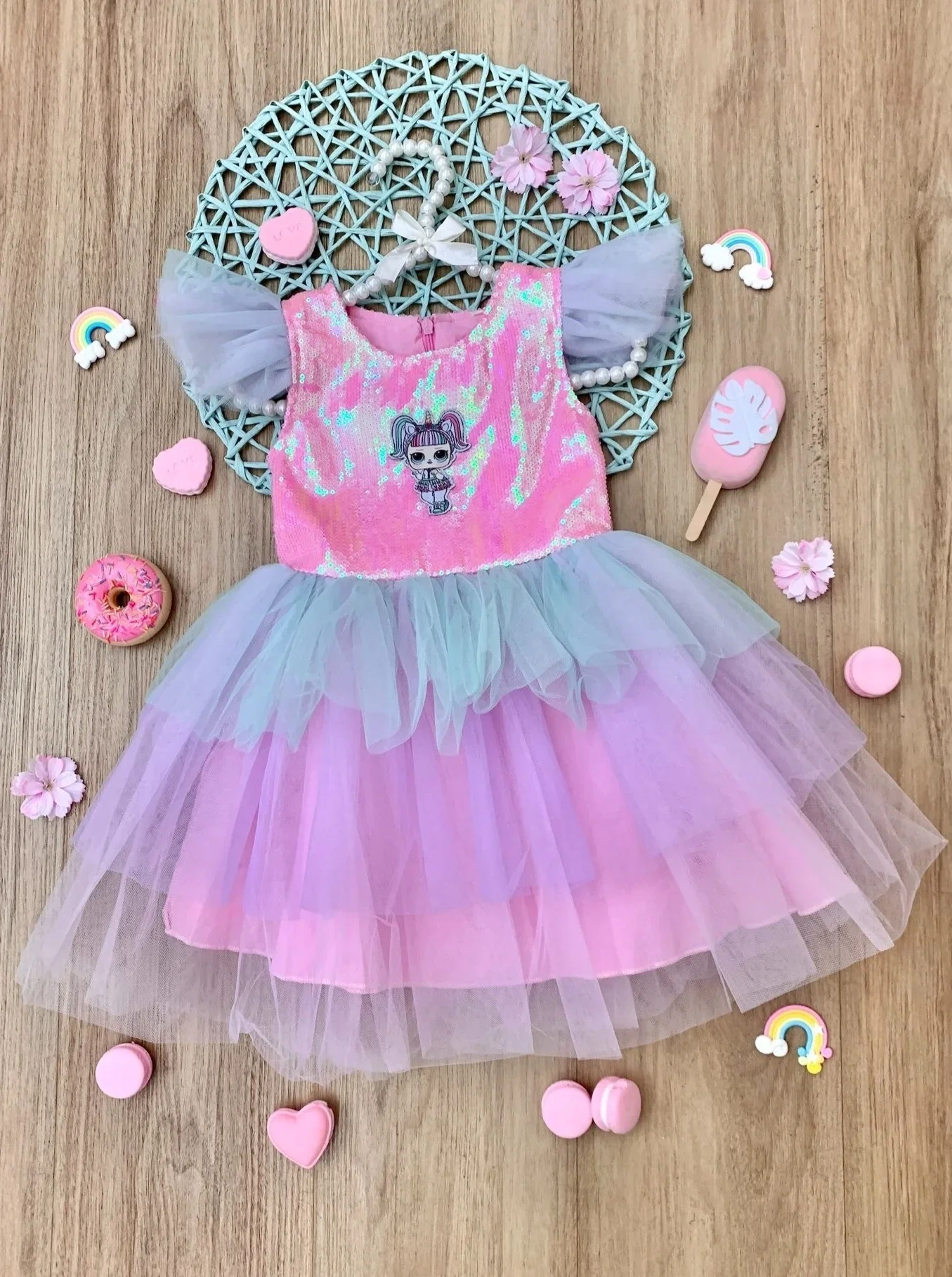 Image of L.O.L. SURPRISE! x Mia Belle Girls Unicorn Sparkle Tutu Dress