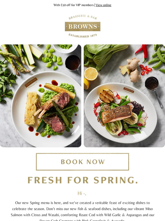Introducing our fresh Spring menu 🌼