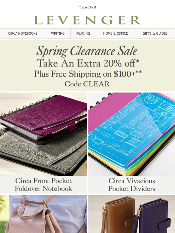 Levenger: Extra 20% off Clearance   Free Shipping Milled
