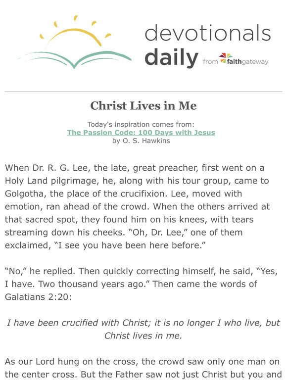 Christ lives in me