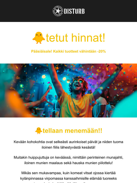 🐥tetut hinnat! Kaikki tuotteet vähintään -20%