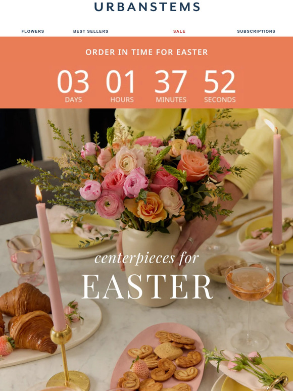 UrbanStems What’s at the center of your Easter table? Milled